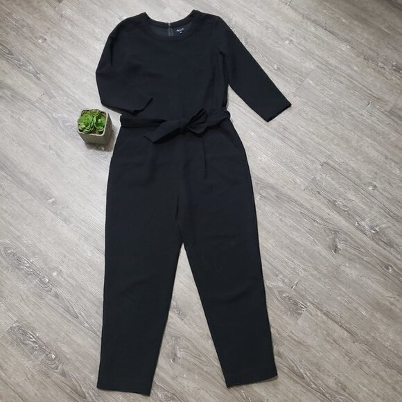 Madewell Sloan Jumpsuit Black Sz 2 - Picture 1 of 8